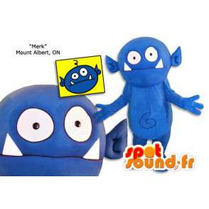 Blauw monster mascotte pluche. Blue Monster Costume - Monster mascottes - MASFR005865 - SpotSound.fr