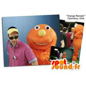Oranje monster mascotte. Monster Costume - Monster mascottes - MASFR005868 - SpotSound.fr