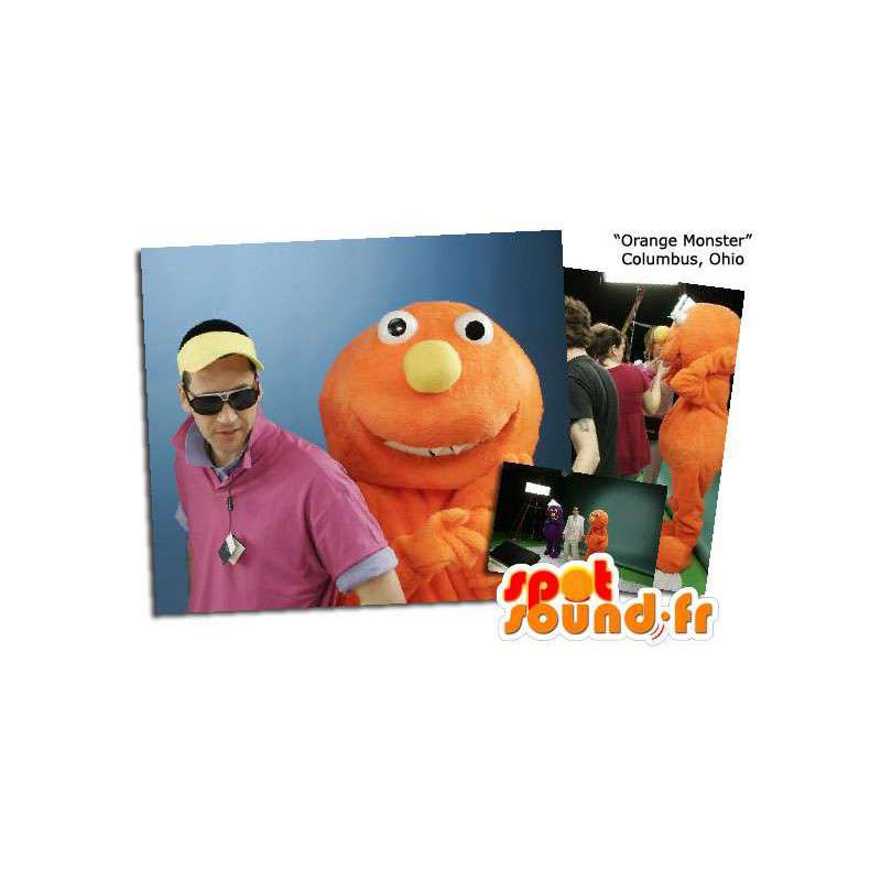 Orange monster mascot. Monster Costume - MASFR005868 - Monsters mascots