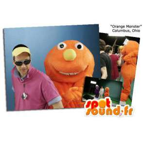 Orange monster mascot. Monster Costume - MASFR005868 - Monsters mascots