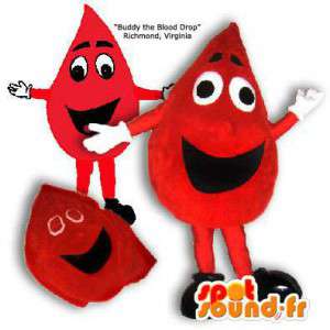Mascot drop red giant. Costume teardrop - MASFR005875 - Mascots unclassified