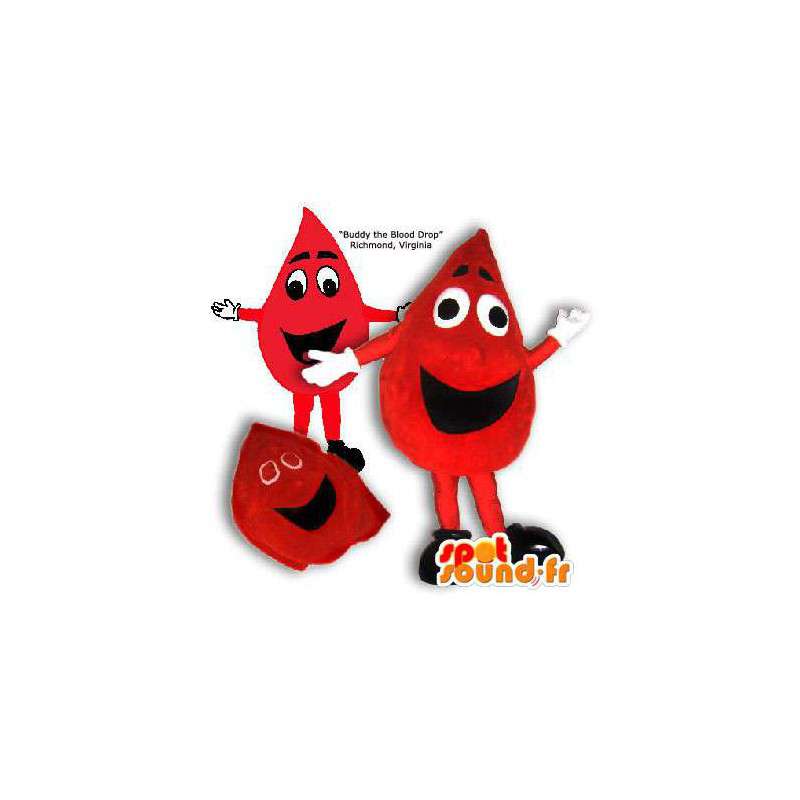 Mascot gota vermelha gigante. teardrop Suit - MASFR005875 - Mascotes não classificados