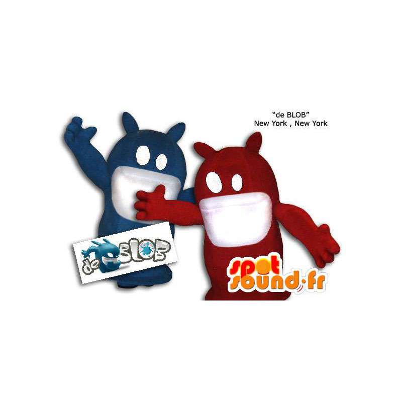 Mascotas de azul y rojo monstruo burbuja. Pack de 2 - MASFR005884 - Mascotas de los monstruos