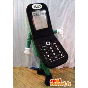 Mascotte de téléphone portable noir. Costume de portable - MASFR005885 - Mascottes de téléphones