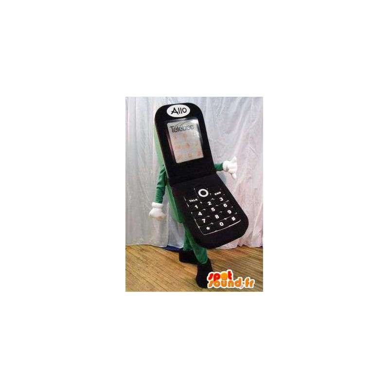 黒の携帯電話のマスコット。携帯電話のコスチューム-MASFR005885-電話のマスコット