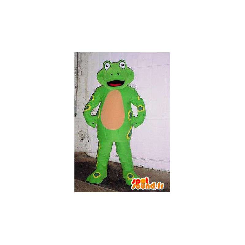 Giant green frog mascot. Frog costume - MASFR005888 - Mascots frog