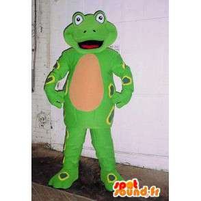 Giant green frog mascot. Frog costume - MASFR005888 - Mascots frog