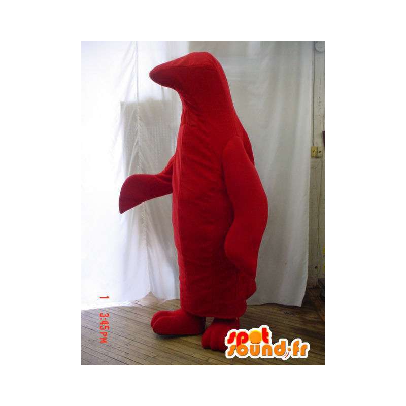 Mascotte de pingouin rouge, personnalisable - MASFR005892 - Mascottes Pingouin