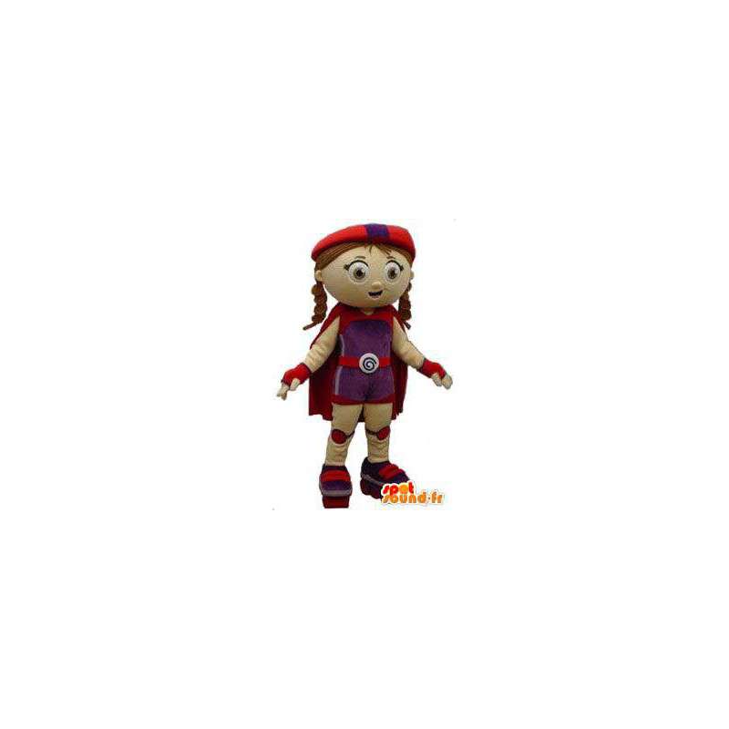 Mascot girl on roller skates. Girl costume - MASFR005893 - Mascots boys and girls