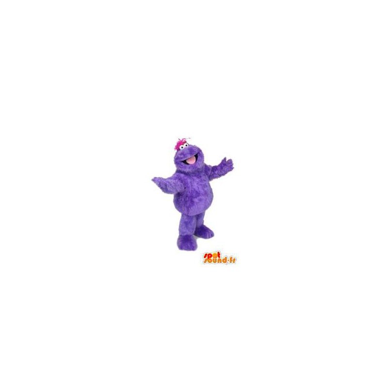 Mascot monstro roxo, peludo. Costume monstro - MASFR005903 - mascotes monstros