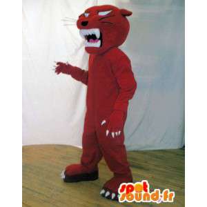 Red panther mascot. Red tiger costume - MASFR005910 - Tiger mascots