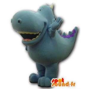 Blau Dinosaurier-Maskottchen Riese. Dinosaurier-Kostüm - MASFR005915 - Maskottchen-Dinosaurier