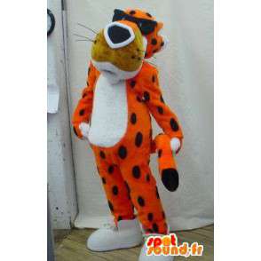 Naranja mascota del tigre, blanco, con gafas y negro - MASFR005917 - Mascotas de tigre