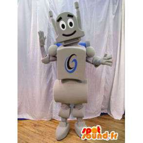 Gray robot mascot. Robot costume - MASFR005929 - Mascots of Robots