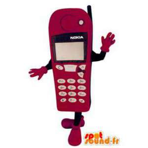 Nokia rosa mobiltelefonmaskot. Telefon kostym - Spotsound maskot