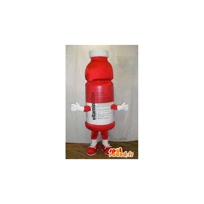 Fles mascotte rode plastic. vitaminen Costume - MASFR005946 - mascottes Flessen