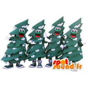 Mascotes de árvores de Natal verdes. Pacote de 4 - MASFR005952 - Mascotes Natal