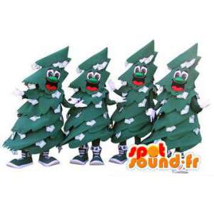 Maskottchen grünen Weihnachtsbäumen. Packung mit 4 Stück - MASFR005952 - Weihnachten-Maskottchen