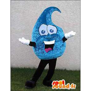 Goccia gigante mascotte blu. Lacrima Costume - MASFR005956 - Mascotte non classificati