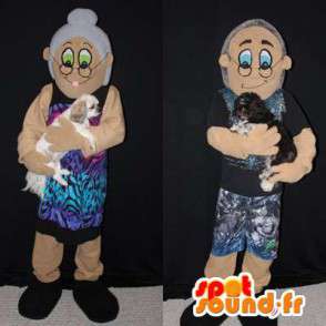 Mascot couple of grandparents. Pack of 2 - MASFR005960 - Human mascots