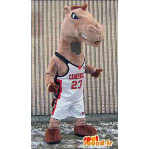 Mascot camel, dromedary in sportswear - MASFR005966 - Sports mascot