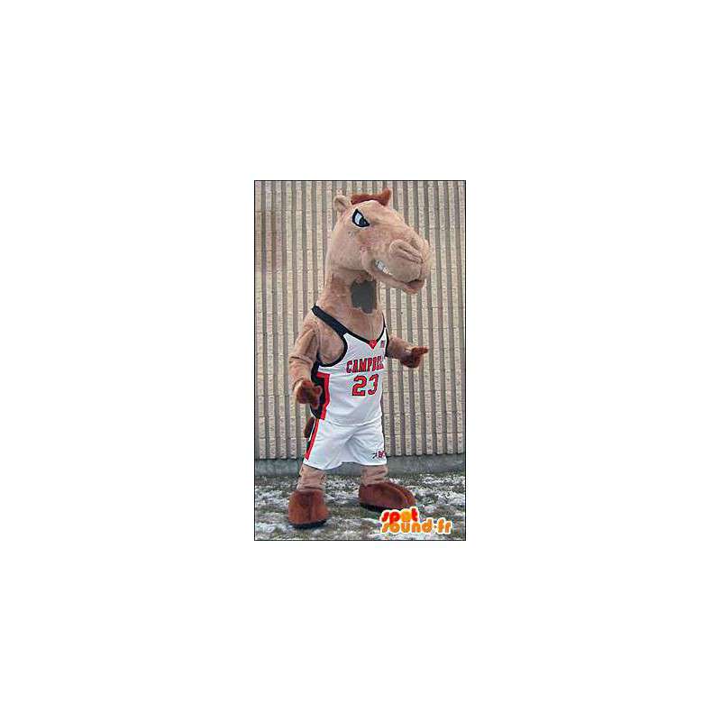 Mascot camel, dromedary in sportswear - MASFR005966 - Sports mascot