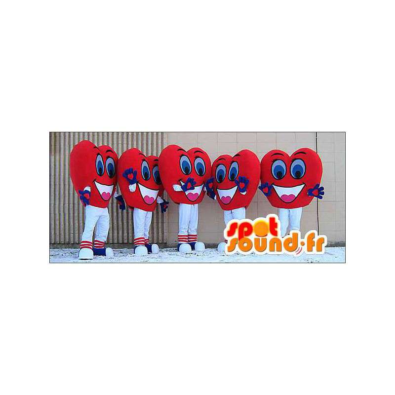 Mascots corazones rojos y la sonrisa. Pack de 5 - MASFR005969 - Mascotas sin clasificar