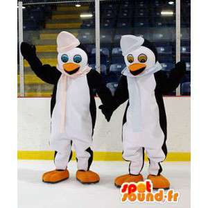 Mascot couple of penguins. Pack of 2 - MASFR005976 - Penguin mascots