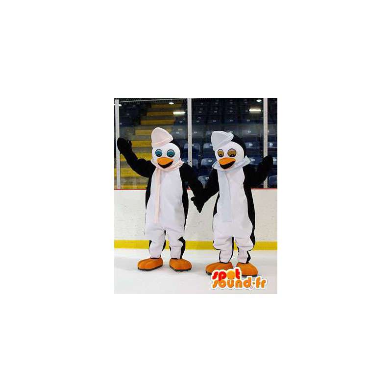 Mascot couple of penguins. Pack of 2 - MASFR005976 - Penguin mascots