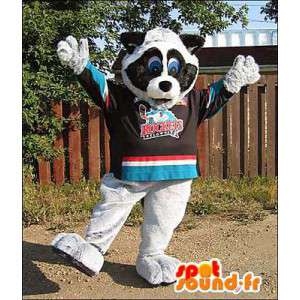 Mascot bear, panda black and white - MASFR005982 - Bear mascot