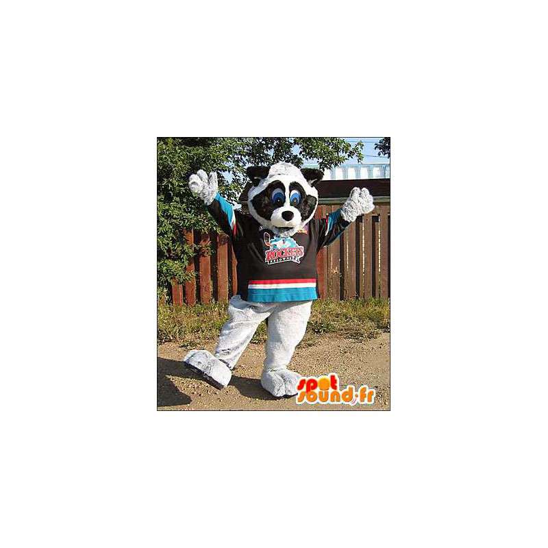 Bären-Maskottchen schwarz und weiß Panda - MASFR005982 - Bär Maskottchen