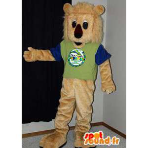 Bege de pelúcia do leão mascote. Costume Lion - MASFR005984 - Mascotes leão