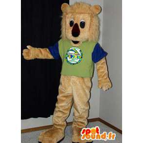 Beżowy pluszowa maskotka lew. Lion Costume - Maskotki lwa - MASFR005984 - SpotSound.fr