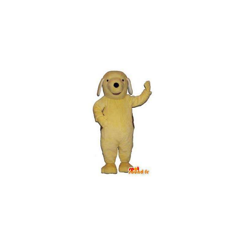 Gele en bruine hond mascotte. Dog Costume - MASFR005991 - Dog Mascottes