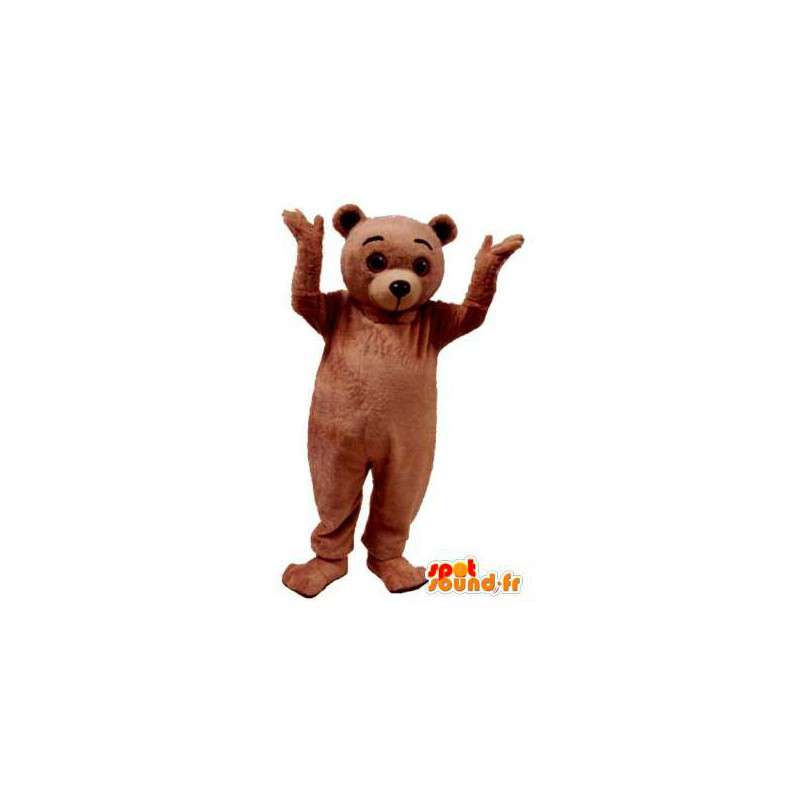 Mascotte d'ours marron en peluche. Costume d'ours - MASFR005993 - Mascotte d'ours