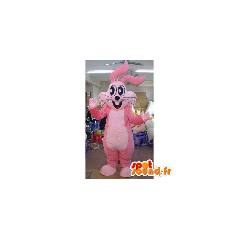 Pink bunny mascot, giant. Bunny costume - MASFR006009 - Rabbit mascot