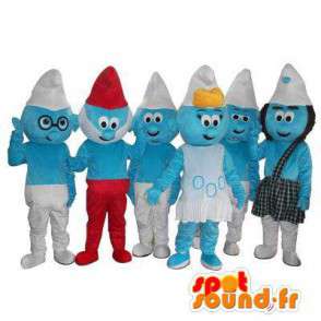 Mascots Smurfs. Pack of 6 - MASFR006015 - Mascots the Smurf