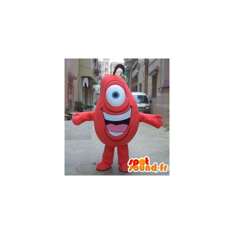 Mascot roten Monster mit einem Auge - MASFR006022 - Monster-Maskottchen