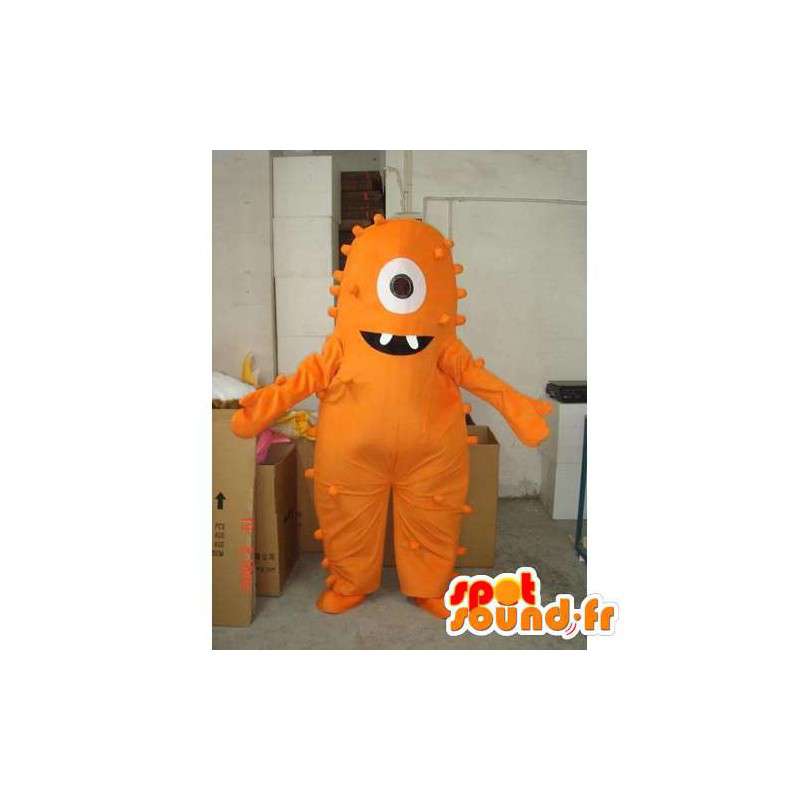 Mascote monstro laranja em um olho. terno laranja - MASFR006027 - mascotes monstros