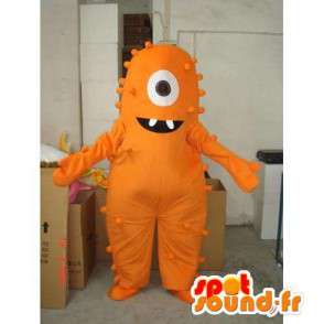 Monster mascot orange one eye. Orange costume - MASFR006027 - Monsters mascots