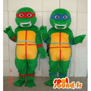 Mascots Ninja Turtles, berømte tegneserie skildpadder -