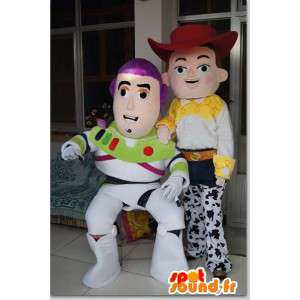 Maskotti Jessie ja Buzz Lightyear, Toy Story merkkiä - MASFR006034 - Toy Story Mascot