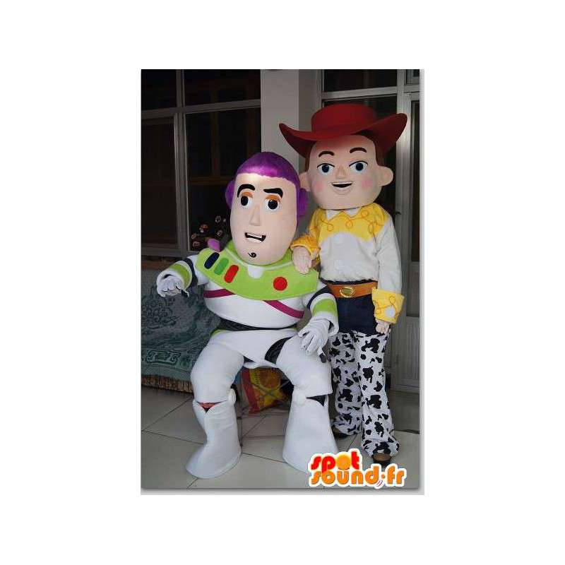 Maskotti Jessie ja Buzz Lightyear, Toy Story merkkiä - MASFR006034 - Toy Story Mascot