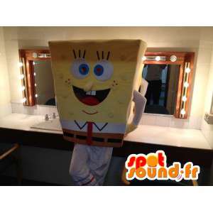 Mascot Bob Esponja, personagem de desenho animado famosa - MASFR006041 - Mascotes Bob Esponja