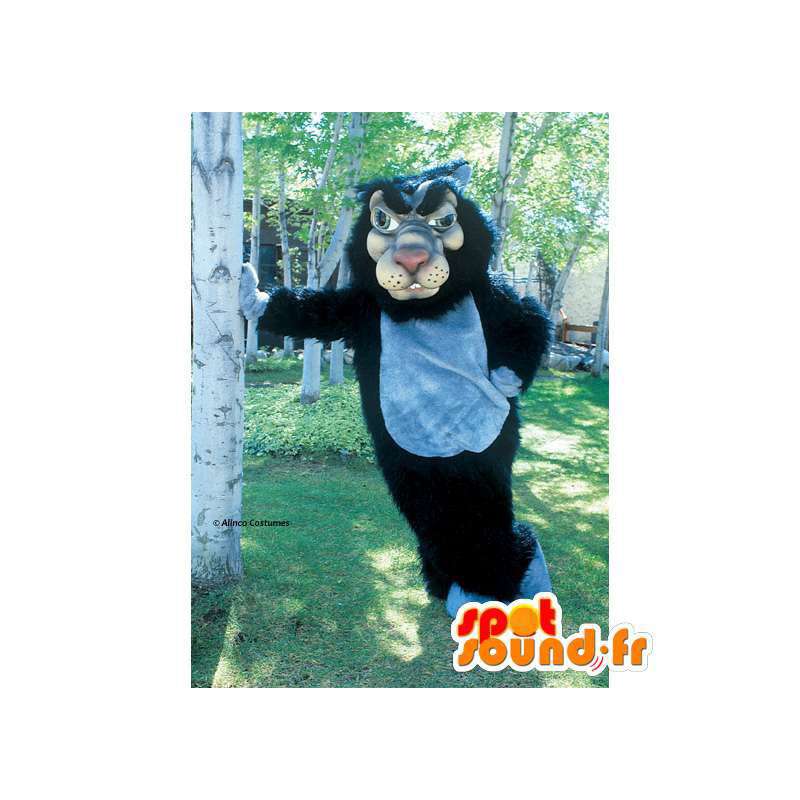Maskotti musta ja harmaa susi. Wolf Costume - Susi maskotteja - MASFR006069 - SpotSound.fr