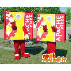 Mascotes de caixas de pizza. Pack of 2 - MASFR006073 - Pizza Mascotes