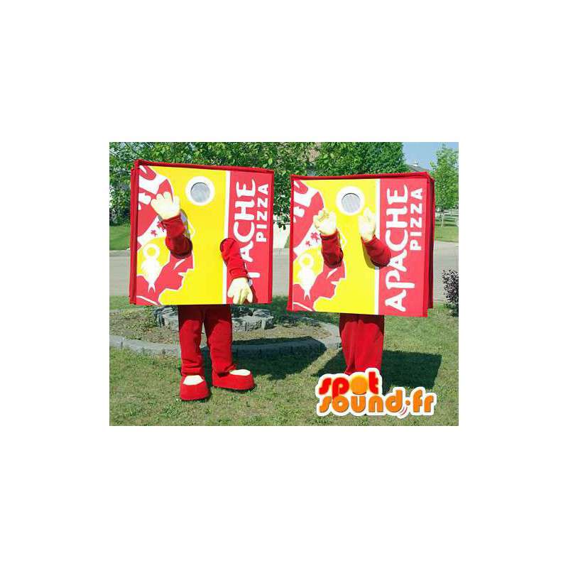 Mascotes de caixas de pizza. Pack of 2 - MASFR006073 - Pizza Mascotes