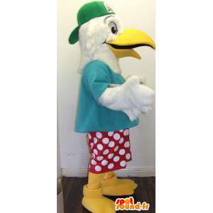 Mascotte de mouette vacancière. Costume de mouette - MASFR006077 - Mascottes de l'océan