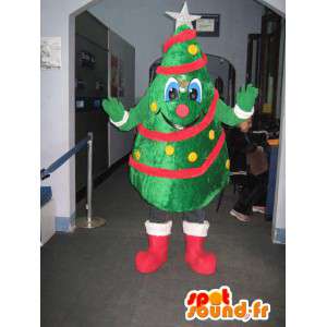 Kerstboom versierd mascotte. fir kostuum - MASFR006078 - Kerstmis Mascottes