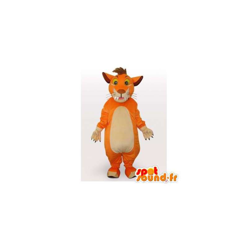 Orange tiger mascot. Tiger costume - MASFR006087 - Tiger mascots
